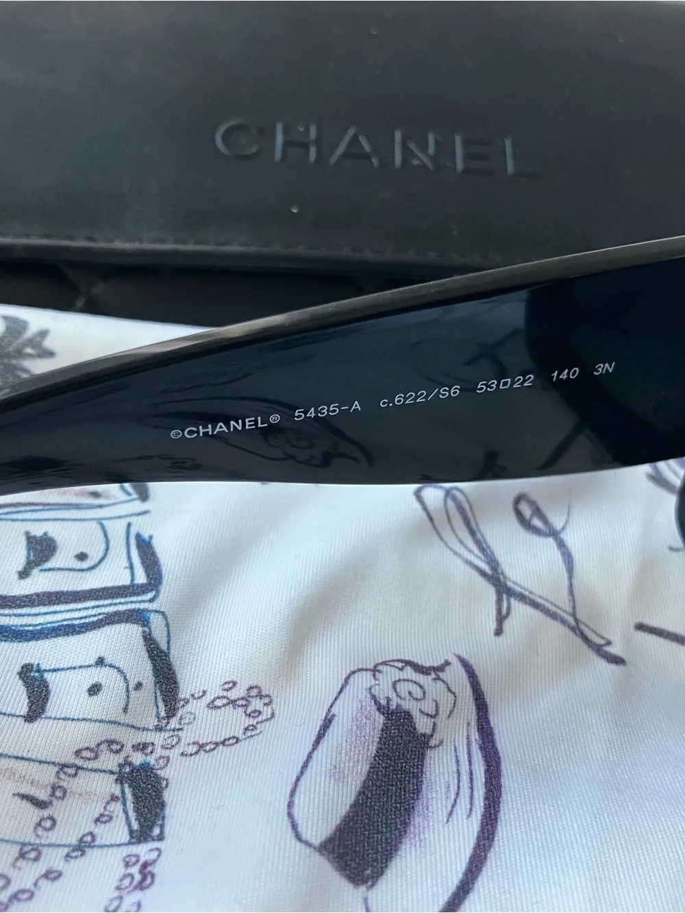 CHANEL Black Oversized Square Frame Sunglasses